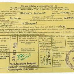 Transparent Vaccination Certificate