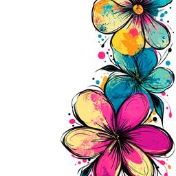 Avant - Art Floral Plat et Audacieux