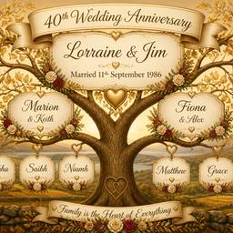 Family Tree Anniversary Poster