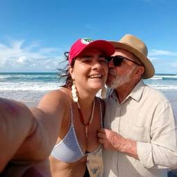 Vorher - Selfie-Pose am Strand korrigieren