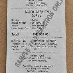 Before - Custom Store Receipt Edit