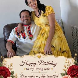 After - Birthday Message Photo Edit