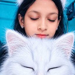 Girl and Cat Portrait