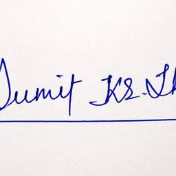 Straightened Signature Scan