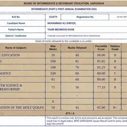 Marksheet Marks Editor