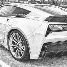 Car Pencil Sketch Art