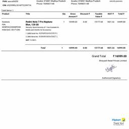 After - Flipkart Invoice IMEI Edit