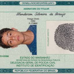 Après - carte d'identité brésilienne améliorée