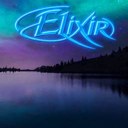 Neon Logo Aurora Scene