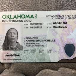 Before - Clear Oklahoma ID Card