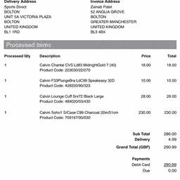 Edit Numbers on Receipt