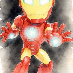 Iron Man Watercolor Art
