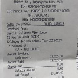 Edit Receipt Details
