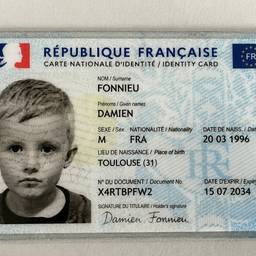Antes - Editar tarjeta de identificación francesa