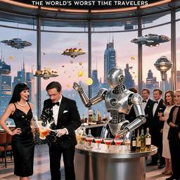 Après - Affiche de Cocktail Rétro-Futuriste