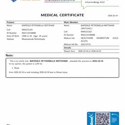Medical Certificate Date Edit