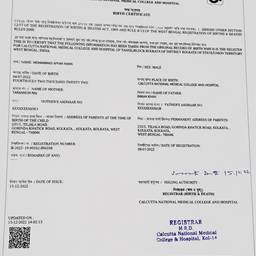 Birth Certificate Date Edit