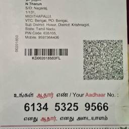 After - Aadhaar Card DOB Edit