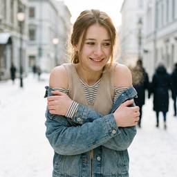 Vorher - Sommer-Outfit in Winterstraße