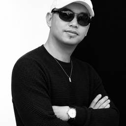 Black White Studio Portrait