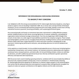 Après - Modification du corps d'une lettre de recommandation