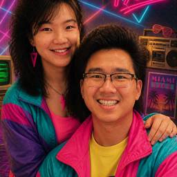 After - 1980s Style Couple Photo