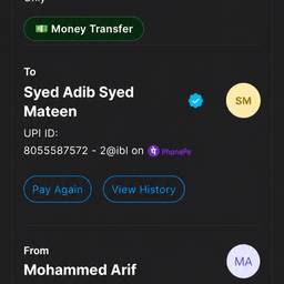 UPI Payment Date Edit