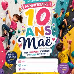 Climbing Birthday Invitation