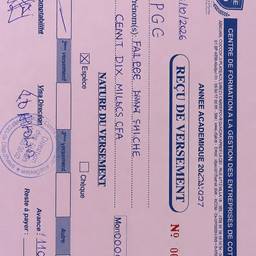 Payment Receipt Edit