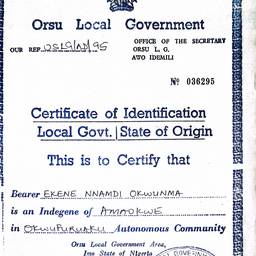 Certificate Name Correction