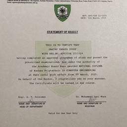 Certificate Result Text Edit