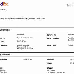 Before - FedEx Delivery Proof Edit