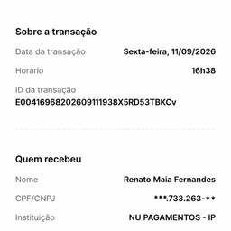 Edited Pix Payment Receipt