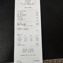 After - Restaurant Receipt Edit