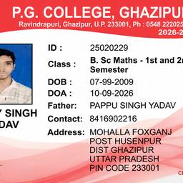 Straightened Student ID Card
