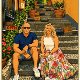 Before - Bellagio Italy Travel Poster