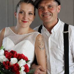 Wedding Couple Close-Up