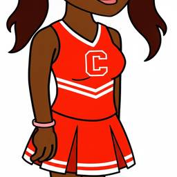 Before - Red Pom-Pom Cheerleader