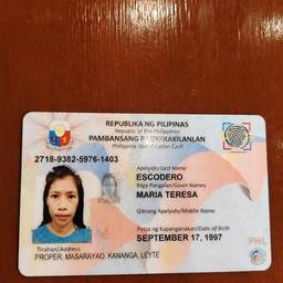Antes - Tarjeta de identificación UMID filipina nítida