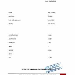 Après - Modifier un Bulletin de Salaire