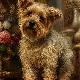 Après - Portrait de Chien en Peinture à l'Huile