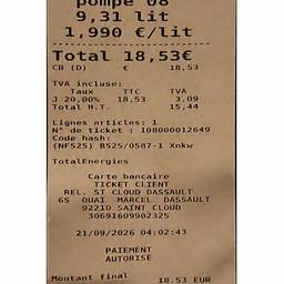 Change Date on Receipt