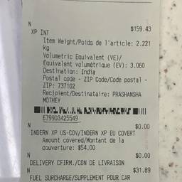 Shipping Label Text Edit