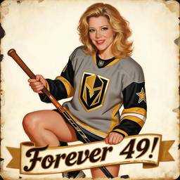 Vintage Pin-Up Hockey Poster