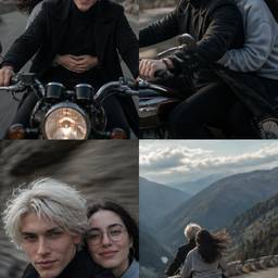 Cinematic Motorcycle Couple Ride
