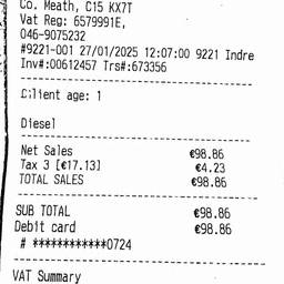 After - Diesel Fuel Receipt Edit