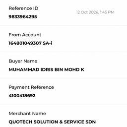 FPX Payment Receipt Edit