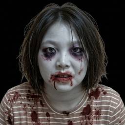 Après - Portrait de Relooking en Zombie