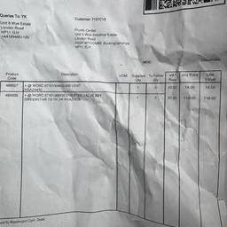 Edit Receipt Prices