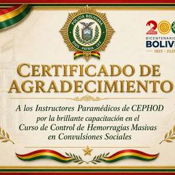Bolivian Police Certificate Design